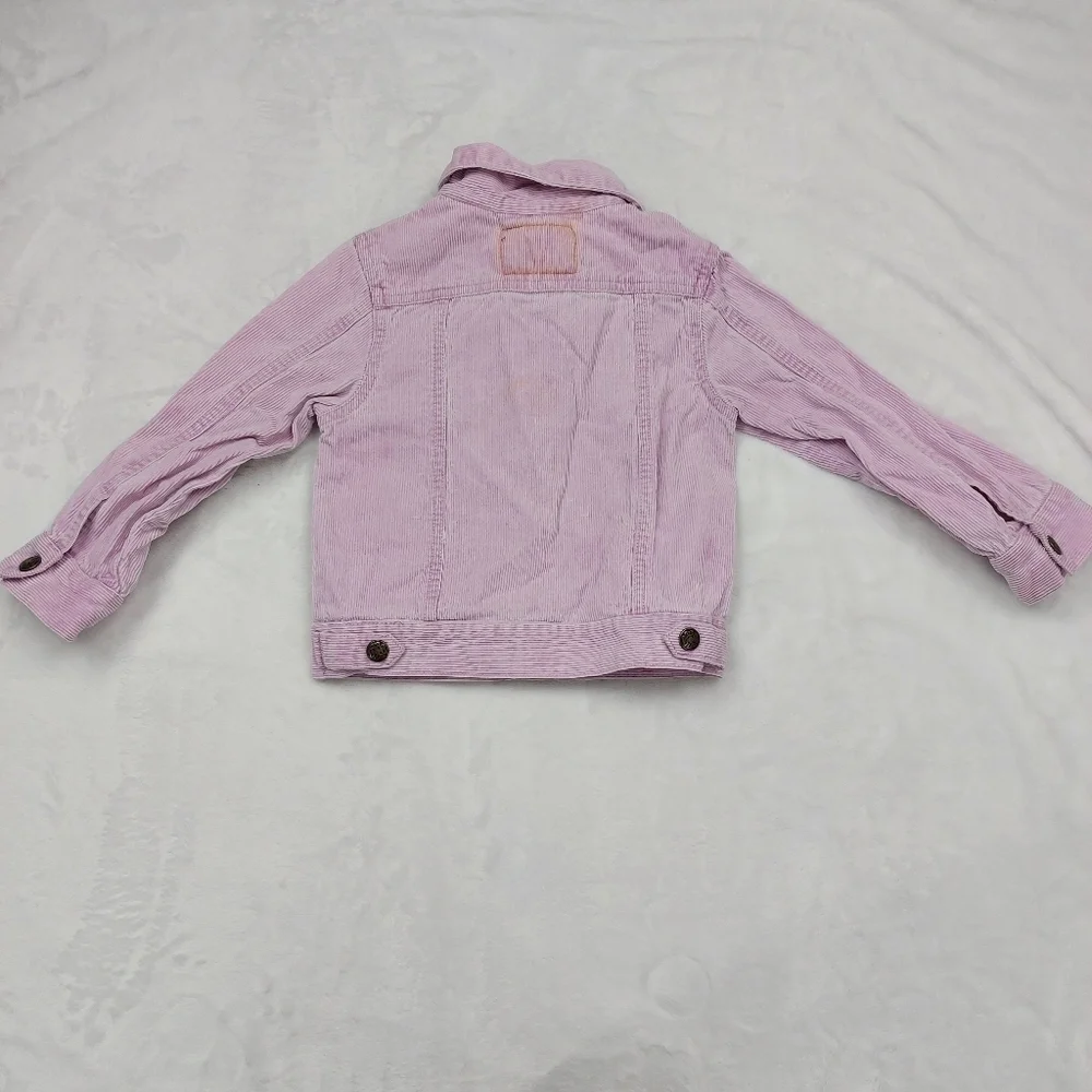 OSHKOSH GIRLS LIGHT PURPLE LAVENDER CORDUROY BUTTON FRONT JACKET SIZE 4/4T